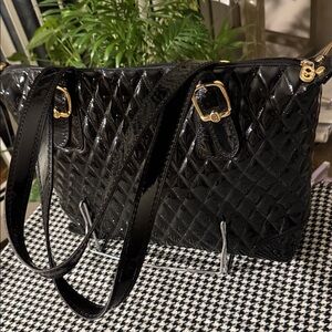 Marino Orlandi Black Quilted Tote